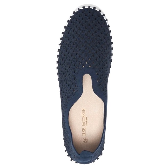 NWT Danish 1.5” Platform Blue Slip Ons - Picture 2 of 16